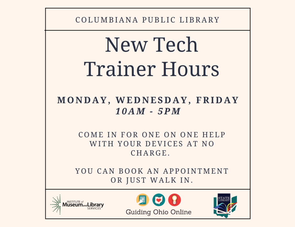 tech trainer hours are Monday, Wednesday, and Friday from 10 AM to 5 PM