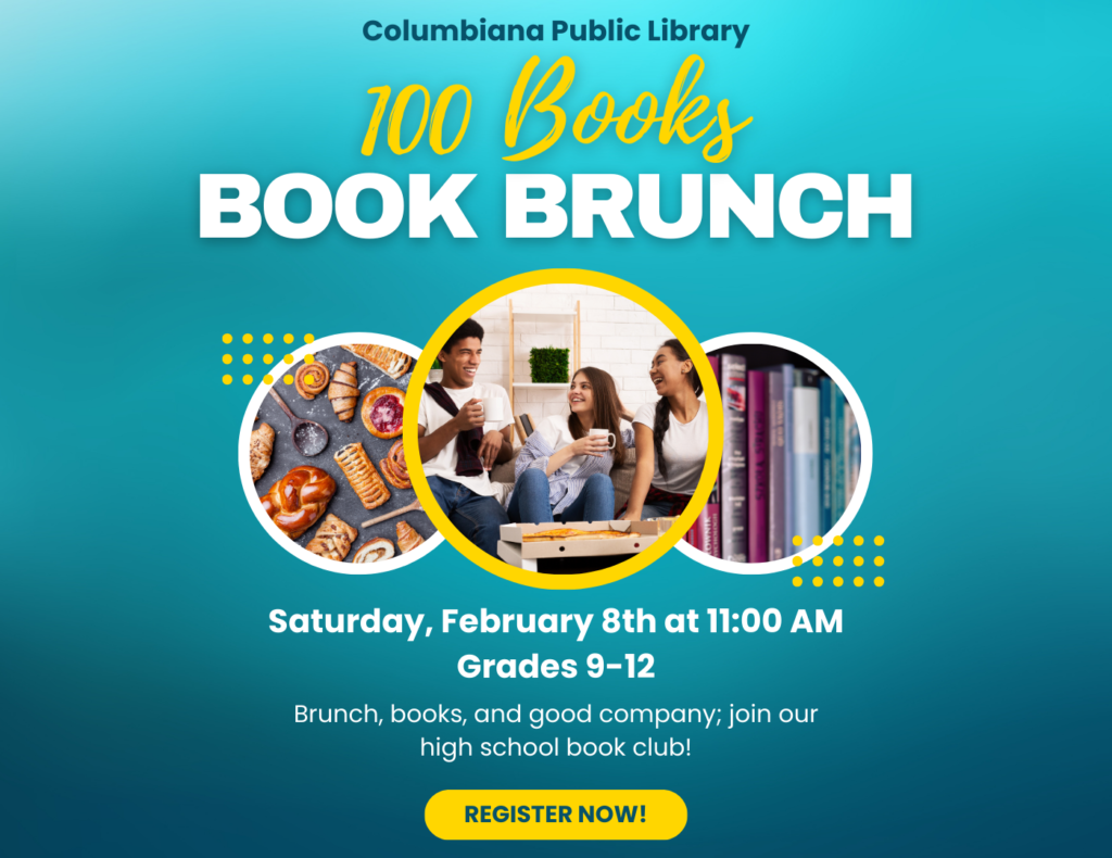 Join us for brunch, books, and good company at our high school book club on Saturday, February 8 at 11 AM