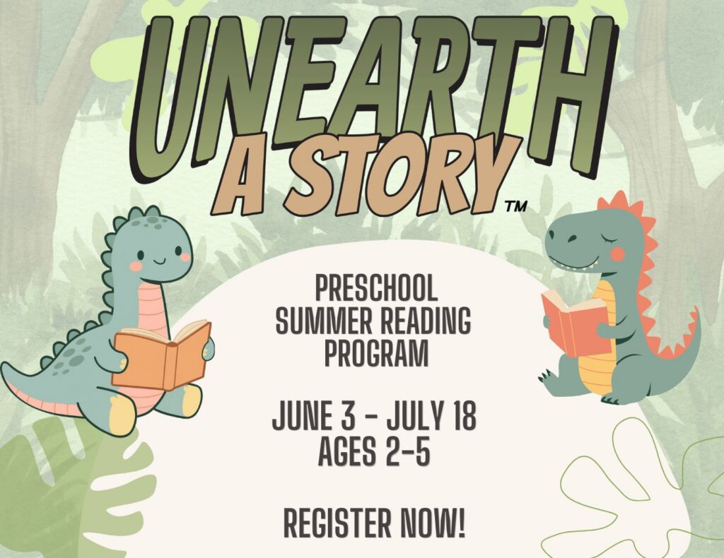 Kids ages 2 through 5 can join our Preschool Summer Reading Program by registering on our Children's Programming Page.